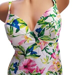 Smart & Sexy Swim Tankini  Bathing Suit 38D Swimwear NEW